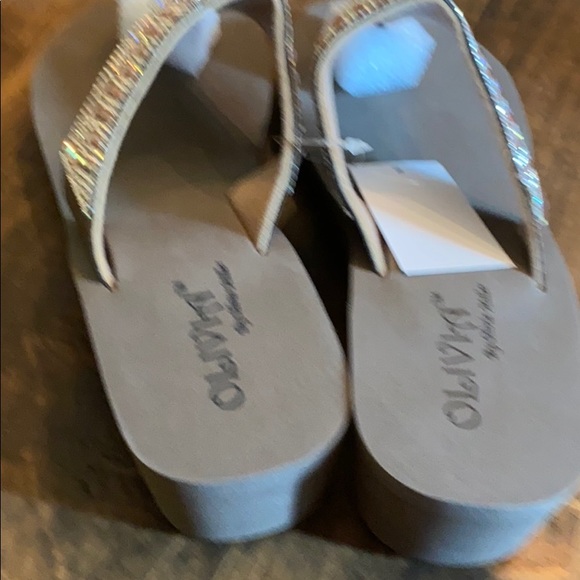 Olivia wedge rhinestone sandals - Picture 3 of 5